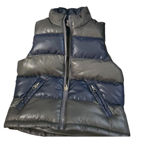 NEW Boys Children's Place Gray & Navy Blue Puffer Vest NWOT 18 Months - Picture 2 of 2